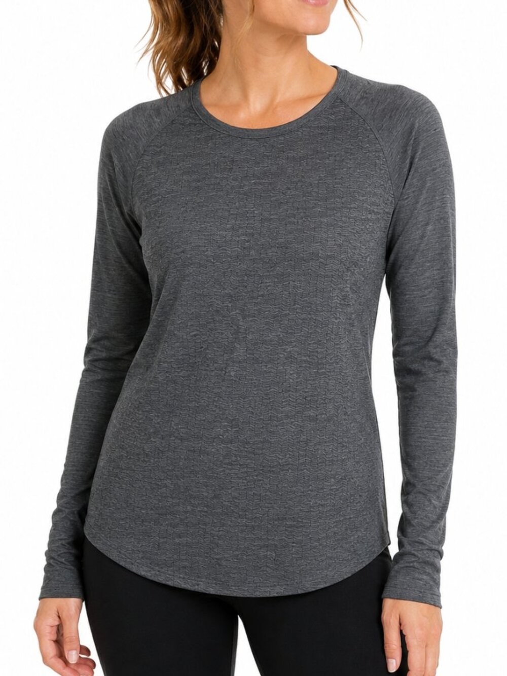 CLOUDVEIL 100% Merino Wool Base Layer Top Shirt Grey Medium Long Sleeve Gorpcore